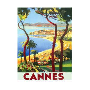 Decoration Poster.Room home interior wall design.Quality reproduction decor art print.Travel to Cannes France