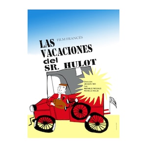 Decoration Poster.French movie Mr.Hulot vacation.Tati film.Room home interior wall design.Quality reproduction decor art print.
