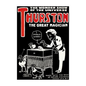 Decoration Poster.Thurston Great Magician.Wonder show.Room home interior wall design.Quality reproduction decor art print.