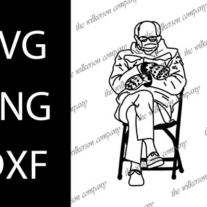 Bernie Sanders Mittens SVG PNG DXF