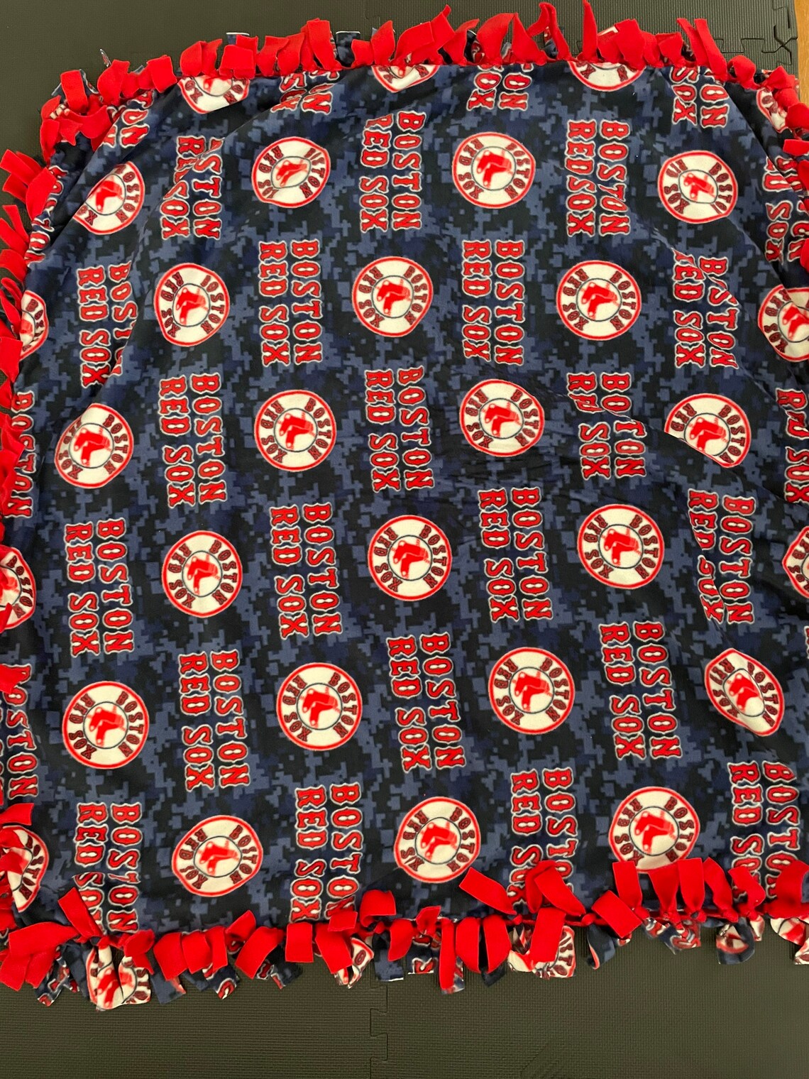 Boston Red Sox Fleece Tied Blanket Etsy
