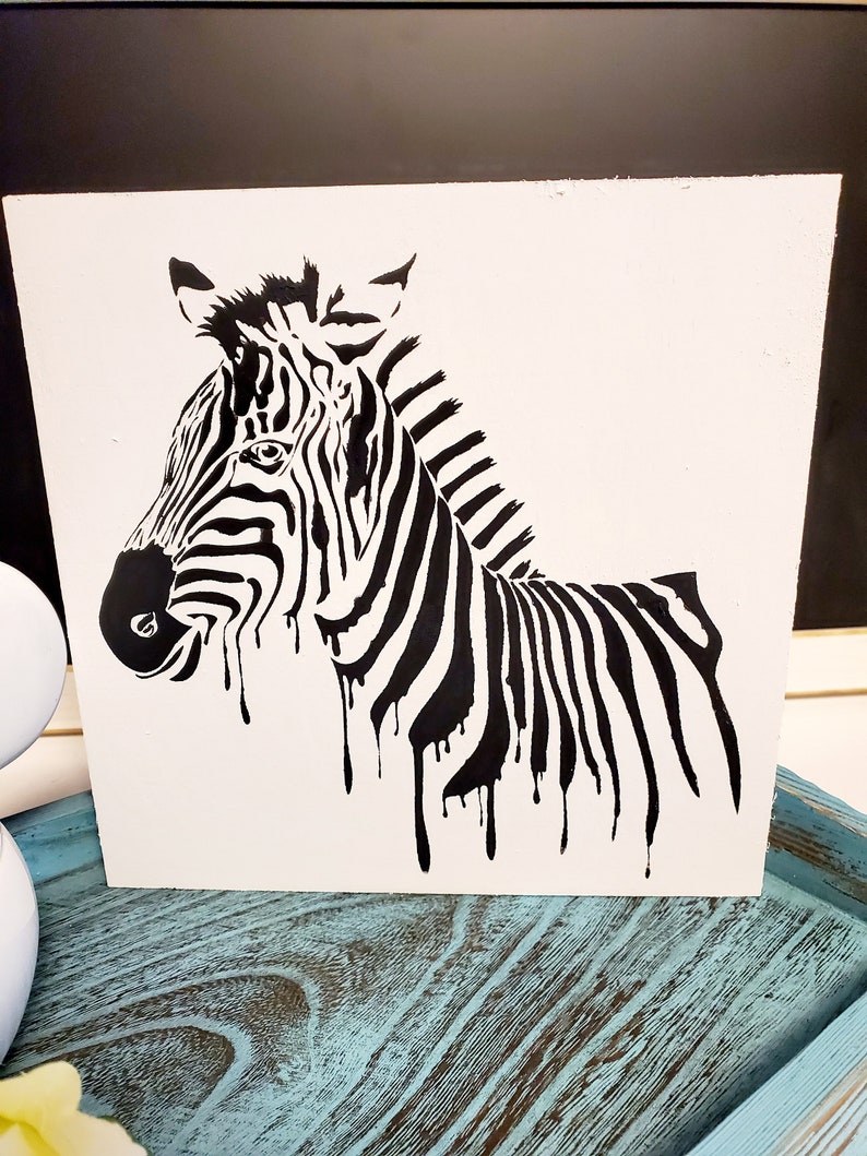 Perfect farmhouse decor gift! or serving tray decor wall Zebra chalk paste sign for tabletop