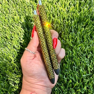 Olive Green Glass Inkjoy Rhinestone pen