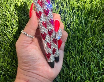 Kristal met rode harten Glass Inkjoy Strass-pen