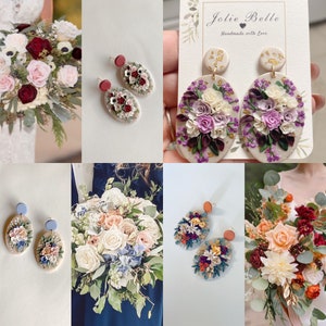 Custom Wedding Bouquet Earrings