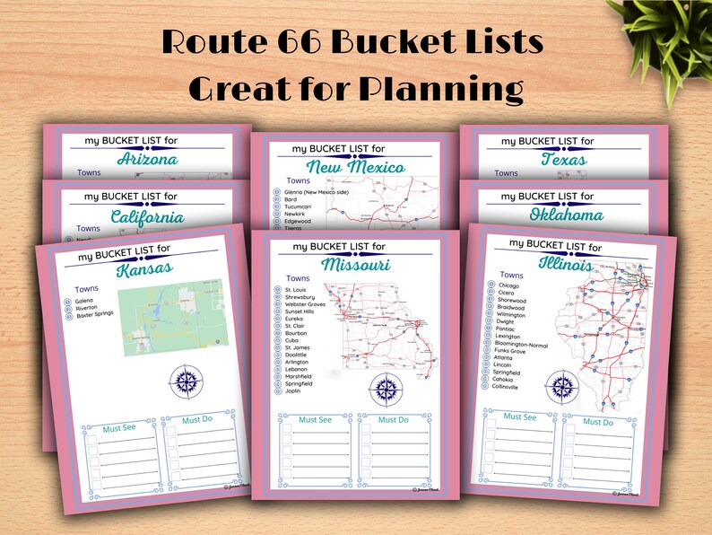 Route 66 Road Trip KIDS BUNDLE /quizzes /puzzles /games /activities /bucket Lists/ Packing Lists
