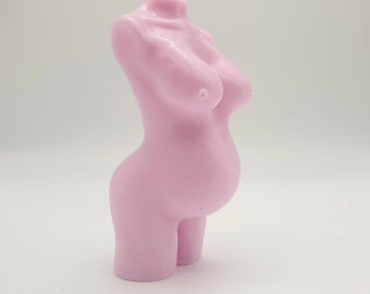 Regalo de embarazo, mamá para ser regalo, jabón en forma de diosa embarazada, jabón corporal desnudo, jabón de torso, panza de bebé, regalo de baby shower, favores de baby shower