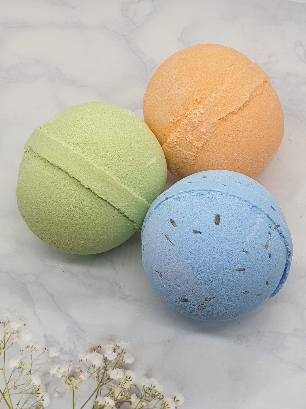 Set of 3 Jumbo Bath Bombs Lavender Peppermint and Teatree Etsy