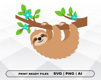Download Hanging Sloth Svg Etsy