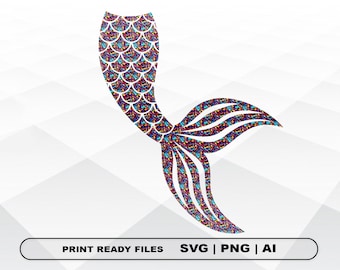 Download Mermaid Tail Svg Etsy