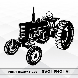Tractor SVG, Farm Tractor SVG, Files Clipart, Print Ai and Svg, Png Digital Download Cricut Cut Files