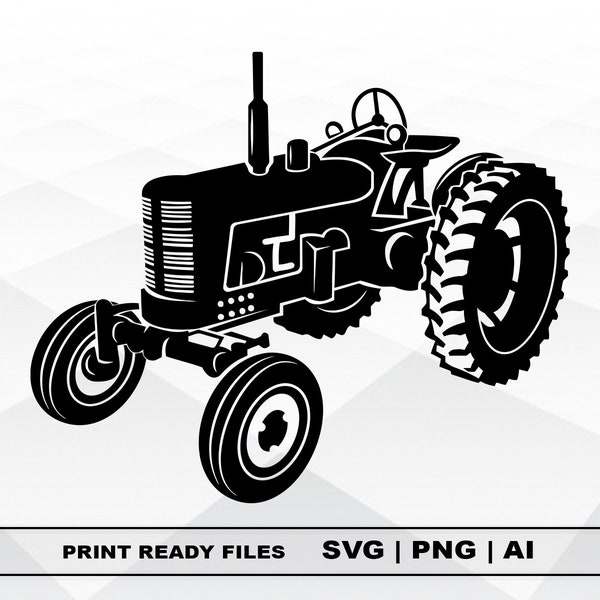 Tractor SVG, Farm Tractor SVG, Files Clipart, Print Ai and Svg, Png Digital Download Cricut Cut Files