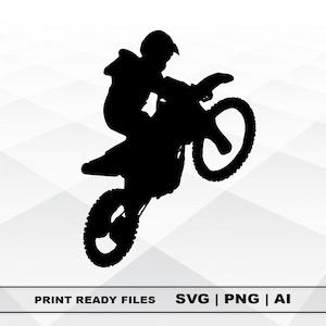 Motorcross Bike SVG, Files Clipart, Print Ai and Svg Digital Download Cricut Cut Files