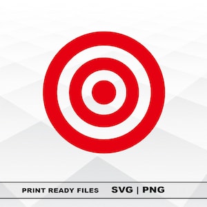 Target SVG and PNG Files Clipart, Target Sign Print SVG, Digital Download Cricut Cut Files, Target Silhouette Cut Files
