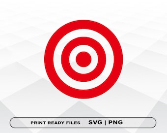 Target SVG and PNG Files Clipart, Target Sign Print SVG, Digital Download Cricut Cut Files, Target Silhouette Cut Files