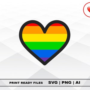 Pliki SVG i PNG serca Clipart, Heart Print Ai i SVG Digital Download Cricut Cut Files, Heart Silhouette Cut Files