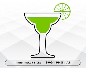 Margarita Glas, Kalk, Cinco De Mayo SVG, Dateien Clipart, Druck Ai und Svg digitaler Download Cricut geschnitten Dateien