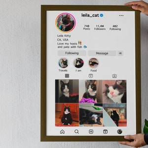 Custom Pet Art Portrait, Pet Portrait digital print, Instagram Pet Portrait, Funny Pet Lover Gift, Dog Cat Portraits Custom wall Art