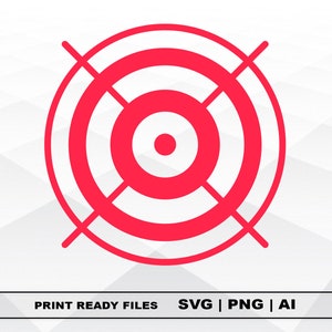Target SVG, Shooting Svg, Target Png, Files Clipart, Print Ai and Svg, Png Digital Download, Cricut Cut Files