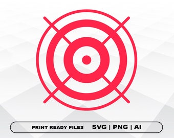 Target SVG, Shooting Svg, Target Png, Files Clipart, Print Ai and Svg, Png Digital Download, Cricut Cut Files