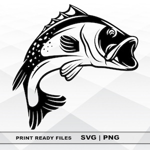 Catfish SVG and PNG Files Clipart, Fish Print SVG, Digital Download Cricut Cut Files, Fish Silhouette Cut Files