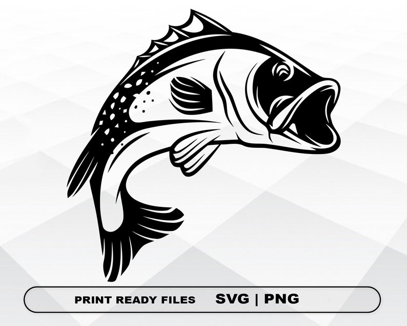 Catfish SVG e PNG Files Clipart, Fish Print SVG, Digital Download Cricut Cut Files, Fish Silhouette Cut Files