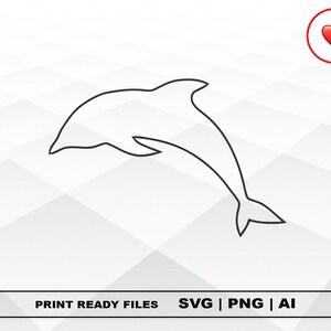 Dolphin SVG et PNG Files Clipart, Dolphin Print Ai et SVG Digital Télécharger Cricut Cut Files Dolphin Silhouette Cut Files
