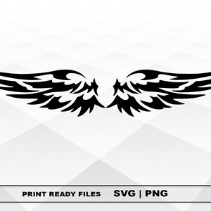 Angel Wings SVG and PNG Files Clipart, Angel Wings Print SVG, Digital Download Cricut Cut Files, Wings Silhouette Cut Files