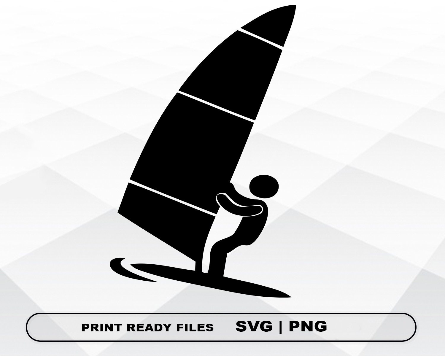 Windsurfing SVG and PNG Files Clipart Windsurfing Print SVG Etsy