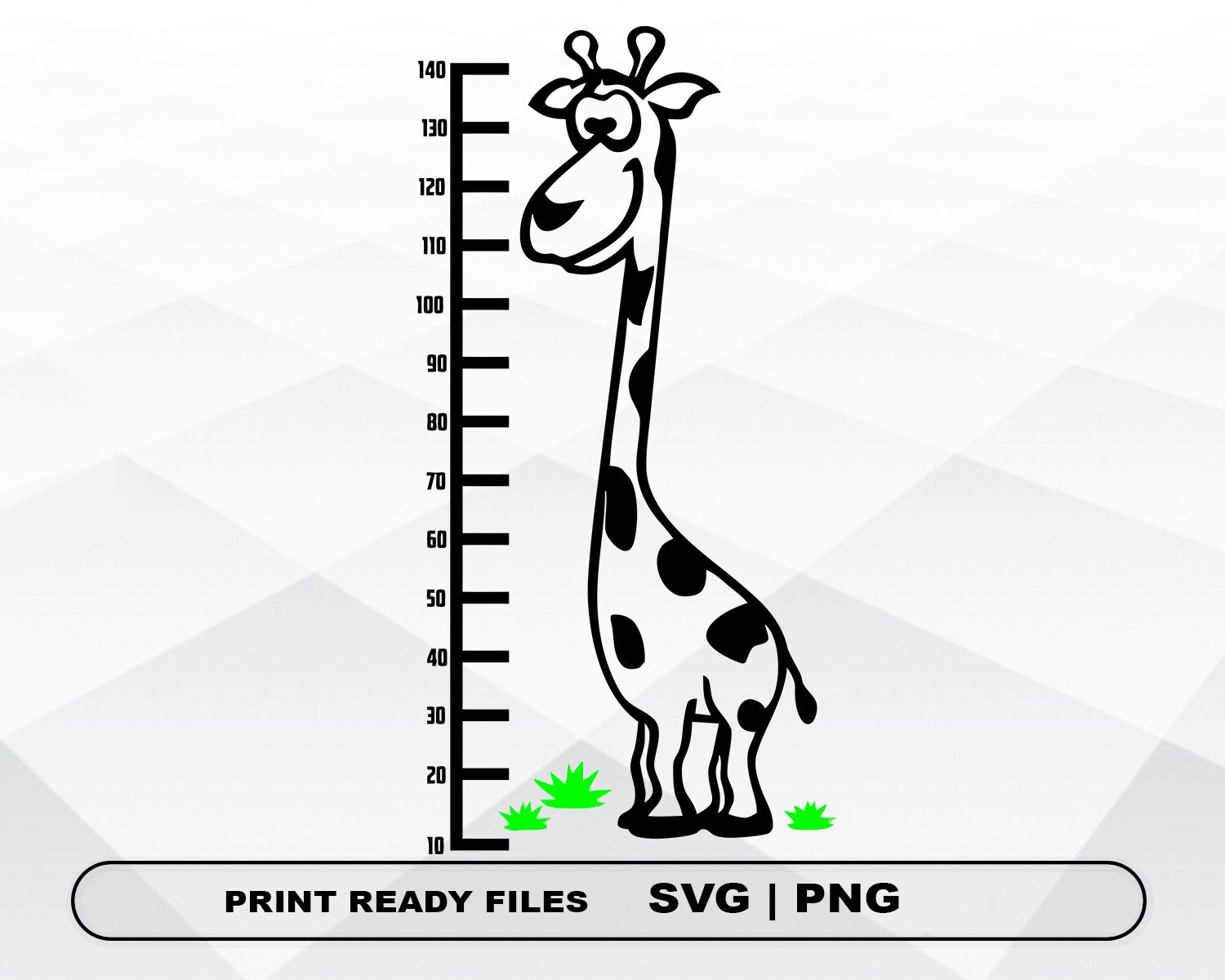 Height Gauge Giraffe SVG and PNG Files Clipart, Height Gauge Print SVG, Digital Download Cricut Cut Files, Height Gauge Silhouette Cut Files