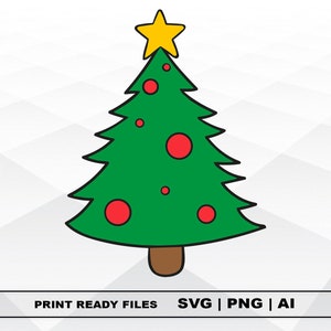 Christmas Tree SVG, Merry Christmas 2022 Svg, Christmas Tree Png, Files Clipart, Print Ai and Svg, Png Digital Download, Cricut Cut Files