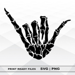 Skeleton Rock SVG and PNG Files Clipart, Skeleton Rock Print SVG, Digital Download Cricut Cut Files, Skeleton Rock Silhouette Cut Files
