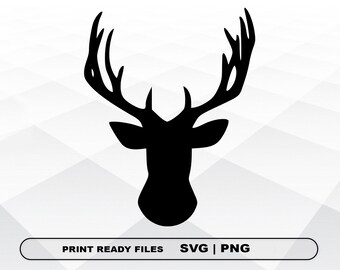 Deer SVG and PNG Files Clipart, Deer Print SVG, Digital Download Cricut Cut Files, Deer Silhouette Cut Files