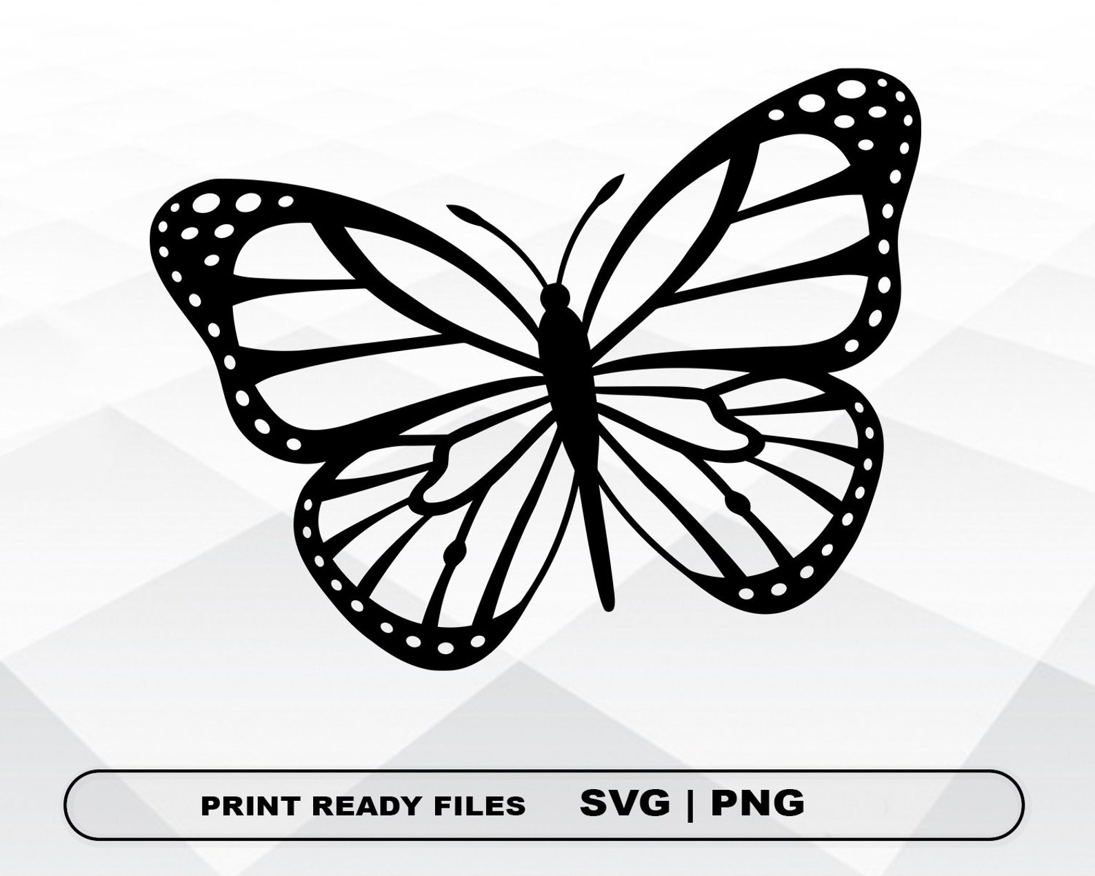 Butterfly SVG and PNG Files Clipart, Butterfly Print SVG, Digital