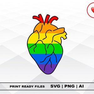 Pliki SVG i PNG serca Clipart, Heart Print Ai i SVG Digital Download Cricut Cut Files, Heart Silhouette Cut Files