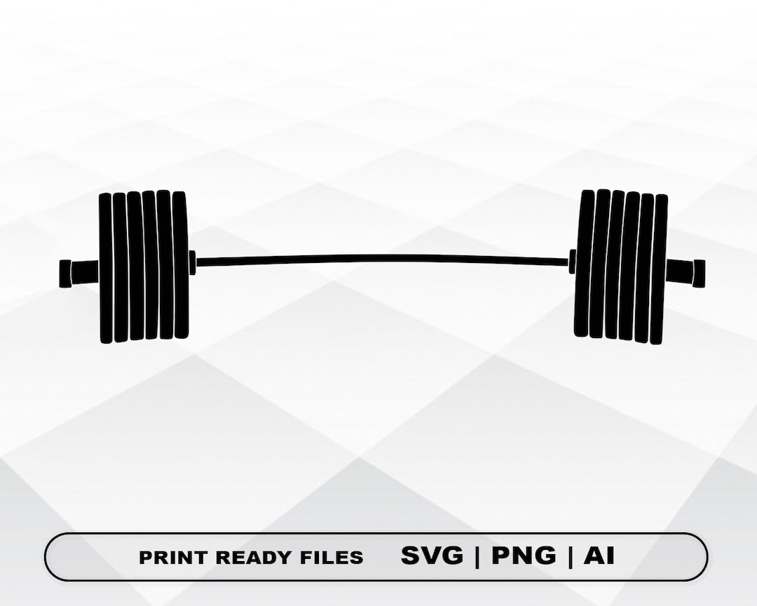 Weights Barbell SVG, Dumbbell Svg, Files Clipart, Print Ai and Svg