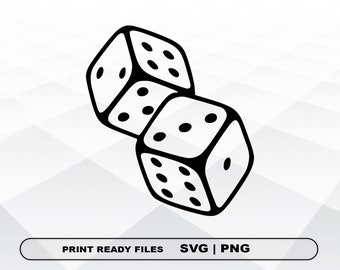 Würfel SVG und PNG Dateien Clipart, WürfelDruck SVG, Digitaler Download Cricut Cut Dateien, Würfel Silhouette Cut Dateien