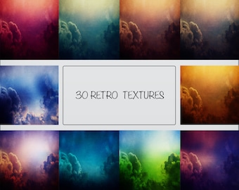 30 riesige Hintergrund-Retro-Texturen, Hintergrund bündeln, Fotografie, Grafik-Design, Textur, digitaler Download