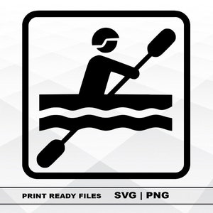 Boating Rowing SVG and PNG Files Clipart, Boating Rowing Print SVG, Digital Download Cricut Cut Files, Boating Silhouette Cut Files