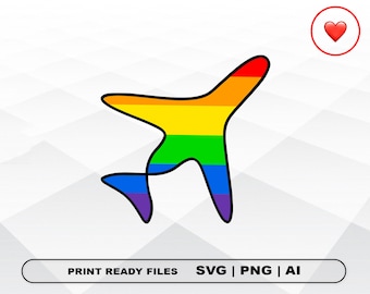 Airplane SVG and PNG Files Clipart, Airplane Print Ai and SVG Digital Download Cricut Cut Files, Airplane Silhouette Cut Files