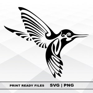 Bird Hummingbird SVG and PNG Files Clipart, Hummingbird Print SVG, Digital Download Cricut Cut Files, Hummingbird Silhouette Cut Files