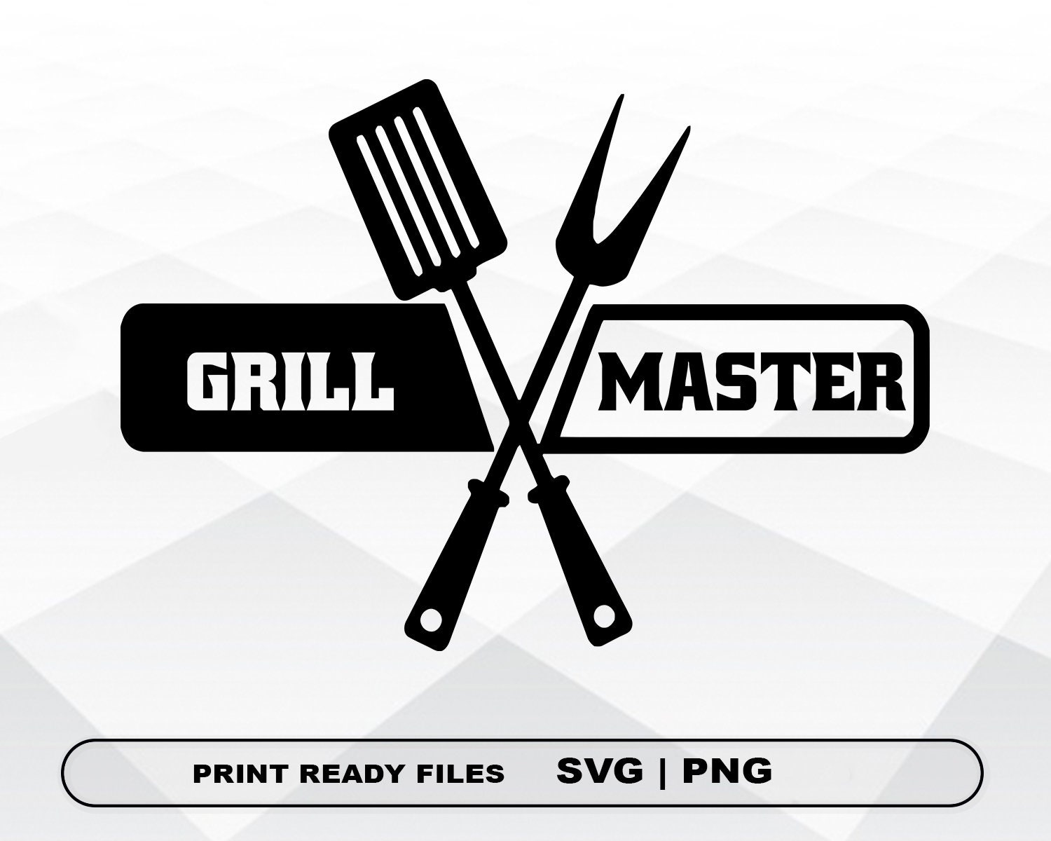 Grill Master SVG And PNG Files Clipart Grill Master Print