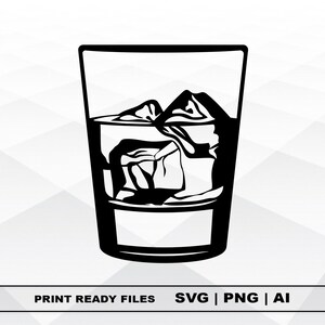 Whiskey Svg, Alcohol svg, Scotch svg, Files Clipart, Print Ai and Svg, Png Digital Download Cricut Cut Files