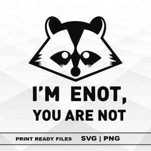 Raccoon Enot SVG and PNG Files Clipart, Raccoon Print SVG, Digital Download Cricut Cut Files, Raccoon Enot Silhouette Cut Files