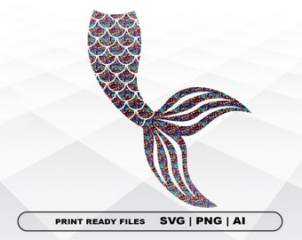 Meerjungfrau SVG, Meerjungfrau Schwanz SVG, Süße Meerjungfrau SVG, Mermaid Birthday Girl SVG, Sea Beach SVG, Png Digital Download Cricut Cut Dateien