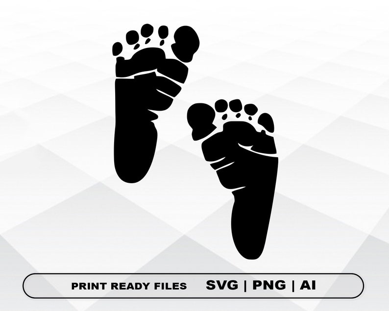 Download Baby Footprint Svg Files Clipart Print Ai And Svg Digital Download Cricut Cut Files Art Collectibles Prints Jewellerymilad Com