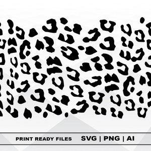 Leopard svg png Print SVG Animal print ai Print SVG Pattern SVG Cutting Cricut file Template Vector Clip Art Cameo Silhouette