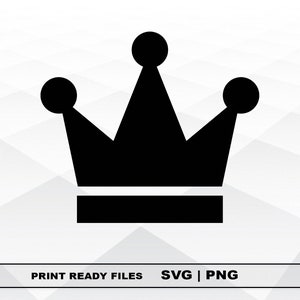 Crown SVG and PNG Files Clipart, Crown Print SVG, Digital Download Cricut Cut Files, Crown Silhouette Cut Files