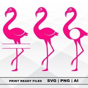 Flamingo SVG , Flamingo Clip art , Pink Flamingo Vector, Cute Summer SVG,Flamingo silhouette, Png Digital Download Cricut Cut Files