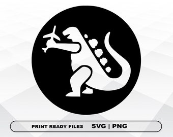 恐竜の SVG および PNG ファイル クリップアート、恐竜プリント SVG、デジタル ダウンロード Cricut カット ファイル、恐竜シルエット カット ファイル